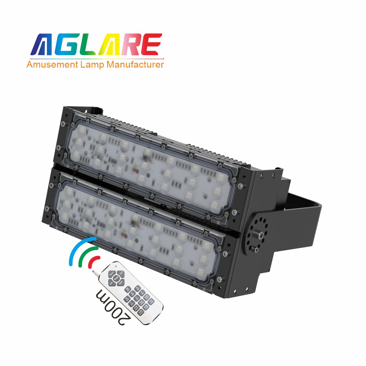100W LED彩色泛光灯 RGB投光灯带？仄